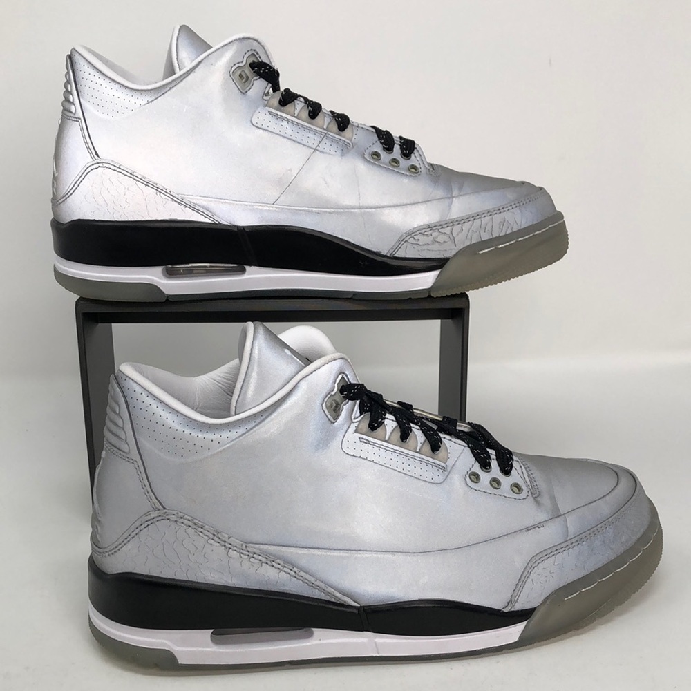 Nike Mens Air Jordan 3 5Lab3 3M Reflective Silver 631603-003 - Size 8 No Box